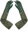 ANOMM 70cm Guantes de Estanque, Impermeables Limpieza Guantes Trabajo con Longitud Hasta el Codo para Jardinería, Pesca, Acuarios y Maquinaria Industrial (Verde)