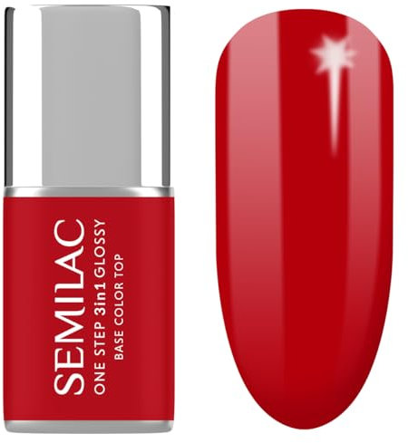 Semilac UV Nagellack 3in1 One Step Glossy S530 Scarlet 7 ml