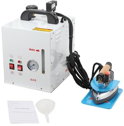 POGOAO Plancha de Vapor eléctrica Industrial, Caldera de 1600 W, Plancha de Vapor de 900 W con protección contra escasez de Agua, Temperatura Ajustable, vaporizador de Ropa de 4 L