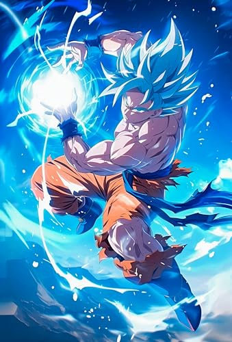 Frikiverso Dekoratives Schild Goku SS Blue Metallic Bild HD Poster