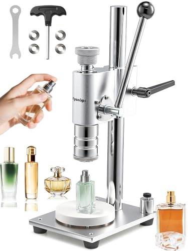 Flyseago Engarzadora de botellas de perfume con altura ajustable para tapas de 15 mm