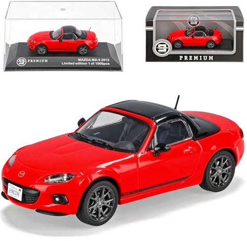 Generisch Mazda MX5 NC Rot mit Dach 2005-2015 limitiert 1 von 1008 Triple 9 1/43 Ixo Modell Auto