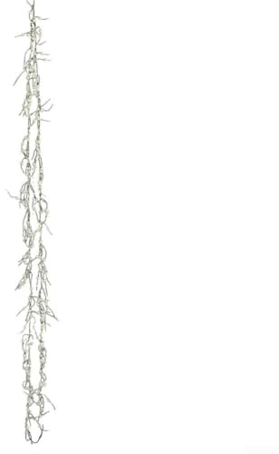 TDCuizent Weihnachtsbaumschmuck aus klarem Glas mit Weinrebe, 2 m, Kunststoff-Tropfen-Dekoration für Feiertage, festliche Hochzeit, Party und vielseitige Dekoration für Zuhause, Garten, saisonale