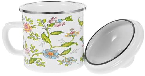 DOITOOL Tasse Émaillée Vintage 750 Ml en Émail Épais, Mug Rétro Résistant la Chaleur pour Thé et Eau, Gobelet Traditionnel à L'ancienne, Maison, Camping et Voyage