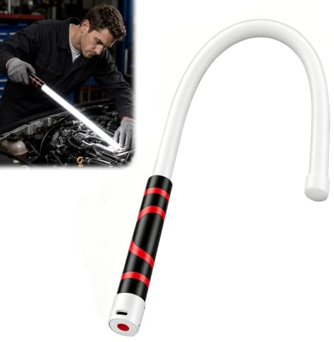 Lampada da lavoro a LED, flessibile e flessibile, con 3 livelli di luminosità, lampada da lavoro meccanica portatile per aree ristrette, riparazioni auto e ispezioni tecniche in officina