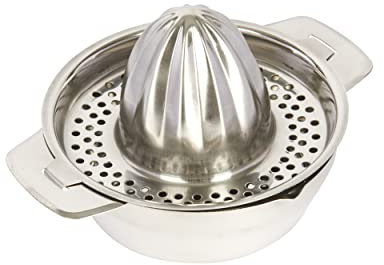 MasterClass Stainless Steel Lemon Squeezer, Orange Squeezer with Wide Handles and Spout, Citrus Juicer and Grapefruit, 28 x 18 cm