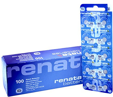 Renata 364 SR621SW Lot de 10 Piles Bouton 1,55 V