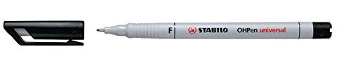 Stabilo,12 Folienstift Overheadprojektor lösliche Tinte Feine Spitze schwarz