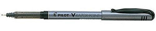 Pilot Felt-Tip Pens Pack of 3 V-razor Point Metal Cased Ultra-Fine Tip Black