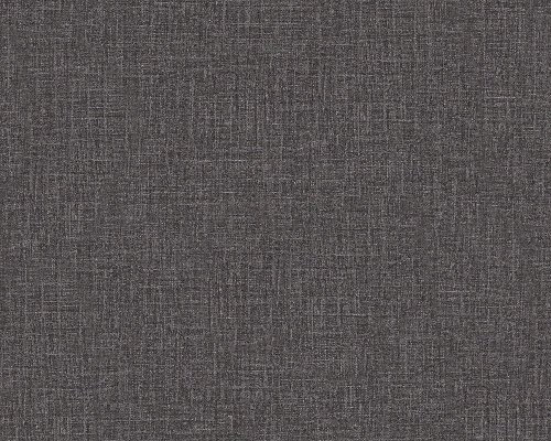 VERSACE WALLPAPER Vliestapete Baroque & Roll Luxustapete Uni 10,05 m x 0,70 m grau metallic schwarz Made in Germany 962336 96233-6
