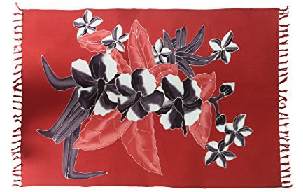 Ciffre Riesen Sarong Ca 170cm x110cm Pareo Wickelrock Wickeltuch Badeunterlage Saunatuch Schal Loop Wickeltuch Wickelkleid Handbemalt Blumen Motiv