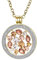 Morella Damen Halskette Gold 70 cm Edelstahl und Zirkonia Anhänger mit Coin Tropfen 33 mm im Schmuckbeutel