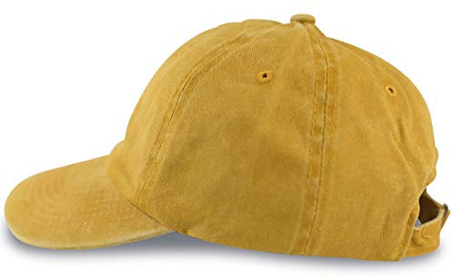 fashionchimp Baseballcap im Vintage Used-Look aus 100% Baumwolle, Unisex Jeans Denim Cap (Gelb)