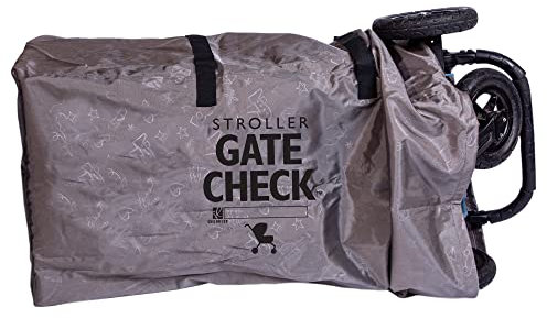 J. L. Childress Deluxe Gate Check-Tasche für Einzel- und Doppelwagen - Hochwertige, robuste und langlebige Luftreisetasche, doppelten Tragegriffen (Farbe: Grau)