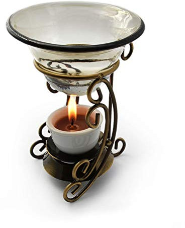 TentHome Aroma Duftlampen Aromatherapie Öllampen Aromalampen Aromabrenner Ölbrenner Metall Aromaofen für ätherische Öle, Teelichthalter Ohne Teelicht (3 Beine)