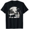 Wildschwein Keiler mit Hochsitz für Jäger im Vollmond Wald T-Shirt