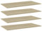 vidaXL 4X Bücherregal Brett Wandboard Wandregal Regal Regalboden Wand Board Ablage Hängeregal Schweberegal Sonoma-Eiche 80x20x1,5cm Holzwerkstoff