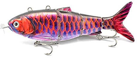 Roboter Angelköder,USB wiederaufladbare selbstschwimmende Angelköder, Bionic Köder, realistische Optik,für Sun-Fish Köder für Barsch, Gelbbarsch, Zander, Hecht, Forelle