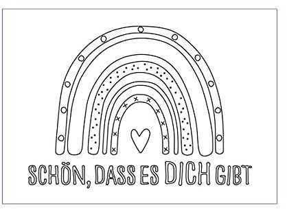 Postkarte Regenbogen Schön, dass es dich gibt