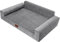 HOBBYGARDEN Hundebett Hundekissen Bett Kissen Haustierbett Hundeliegen Hundesofa Hundecouch Liegen Sofa Hundekorb Tierbett Weich,Grau, 78 x 53 cm