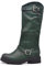 IF Fashion Scarpe Stivali da Donna Al Polpaccio Biker Motociclista Con Fibbie Anfibi YG883 verde N.38