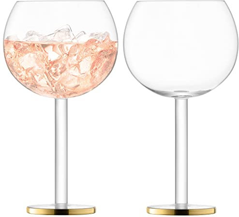 LSA International Luca LC05 Ballonglas, 560 ml, goldfarben, 2 Stück