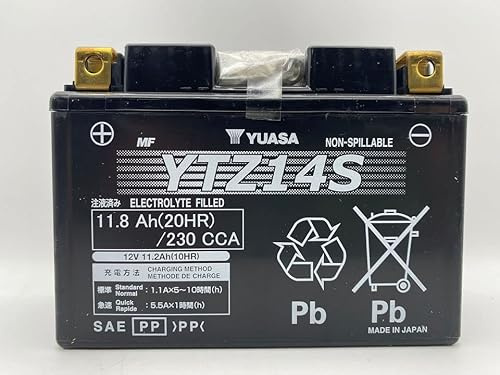 Yuasa battery YTZ14S | Batteria di ricambio da moto per YAMAHA Bolt, Bolt R-SPEC 950 2014