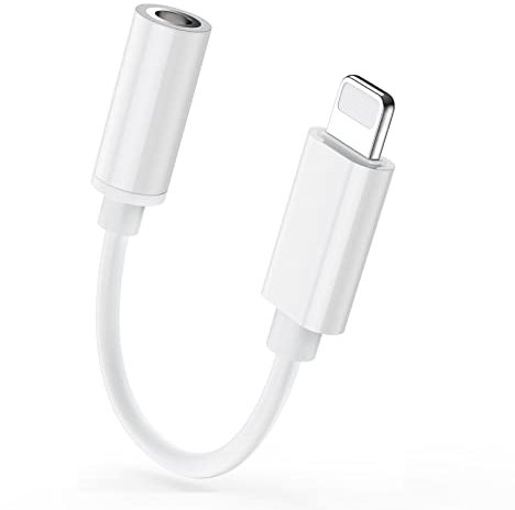 【Apple MFi Certificato】Adattatore Cuffie iPhone Lightning a 3,5 mm,Adattatore Jack per Cuffie AUX Audio Auricolari Compatibile con iPhone 13 Pro/13/12/11/XS Max/XS/XR/X/8/8 Plus/7/7 Plus