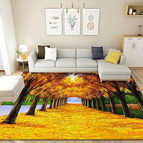DJHWWD Hall Teppiches gelb webteppich küchen teppiche Kitchen 3D-Wohnzimmer-Schlafzimmer Voller Shop-Haushaltsraum 170x240cm Teppich Esstisch dünner Teppich