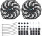 BATONECO 12 Electric Radiator Cooling Fan Assembly Kit,High Performance Cooling Radiator Fan with 12V 80W 800 CFM Mount Kit Universal Black, 2 Pack
