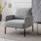 Wahson Relaxsessel Ohrensessel mit Kissen, Sessel Fernsehsessel mit Metallbeinen, Leinen, für Wohnzimmer/Schlafzimmer 70 x 73 x 80 cm, Grau