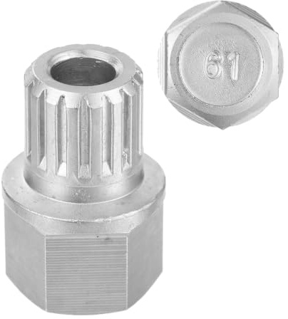 A ABSOPRO Anti-Diebstahl Radschloss Radmutter 1pc Chromstahl Für VW | Silberton, Größe 61/16PT, Außendurchmesser 14mm, Dimension 20x30mm, Für Audi