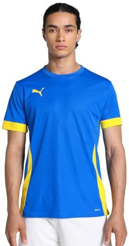 PUMA Mixte Match Teamgoal Maillot De Football, Bleu Allumé - Jaune Plus Rapide, 3XL EU