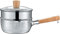 TANFEI Casserole Yukihira en acier inoxydable 304 de qualité alimentaire, casserole à sauce à lait, casserole japonaise Yukihira avec cuiseur vapeur et couvercle (20 cm)