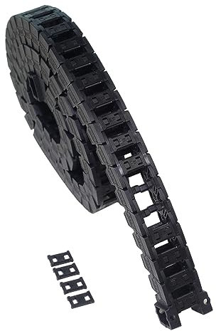 Geräuscharmer Zugketten-Kabelträger Draht 18 mm x 18 mm (H x B) für 3D-Drucker und CNC-Maschinen, innen und außen öffnbar, R28 flexible Kabelkette