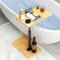 Badewannen-Caddy Tablett Tisch mit verstellbarer Höhe, freistehendes Badewannen-Caddy Tablett mit Leseständer, Tablet-Halter, Handyablage und Weinglashalter, Organizer-Tablett, B