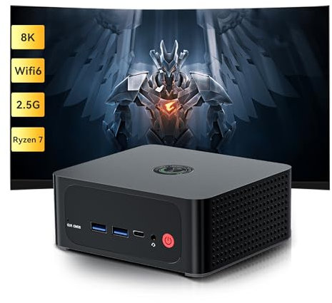 TRIGKEY S7 8 Core 16 Thread AMD Mini PC Zen4 Ryzen 7 7840HS(Up to 5.1GHz) 32G DDR4+500GB NVME PCIE4.0 SSD Micro PC | 12Core 2700MHz HD| WIFI-6 | BT 5.2 | HDMI+DP | Type-C | USB 4.0/3.2