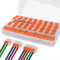 90 Stück Klemmen Set, Kabelverbinder Kabelklemmen Elektro Compact 2, 3 und 5 polig, Verbindungsklemme mit Betätigungshebel 0,2-4 qmm Small Design, Transparent