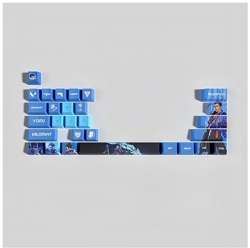 Valorant Tastenkappen, 29 Tasten, OEM/PBT Thermosublimation, benutzerdefinierte Tastenkappen für 61/64/87/104/108 Cherry Gateron MX Switches (YORU)
