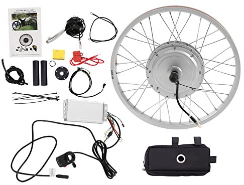 Kit di Conversione per Bicicletta, 36V 750W Ruota Anteriore 20 Pollici Kit Bici Elettrica con Batteria, 35 km/h Kit di Conversione per Bicicletta Elettrica 400Giri/min 35Nm Capacità di Carico 120kg