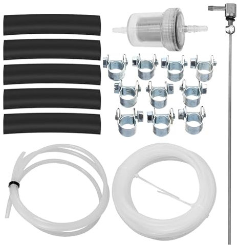 Inscrip Fuel Pipe Line Hose Clip Kit Diesel Heater Fuel Line Kit Fit for Eberspacher and for Webasto Heaters Tank, Car Air Parking Heater Tube Pipe Filter, with Fuel Tank Sender Stand Pipe, Fuel Line