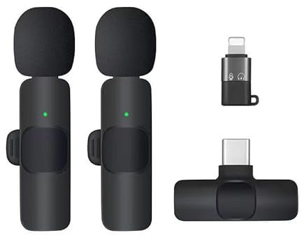 wireless lavalier microphone for iphone, bluetooth mic with clear sound for videos, podcasts, and calls
