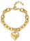 LILIE&WHITE Vergoldetes Damen Armband mit Herzanhänger – Verstellbare Gliederkette, Romantisches Design, Geschenk, Stilvoll und Elegant