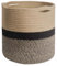 BBTISG Panier à Plantes de 30cm avec Doublure, Panier de Rangement Tressé en Corde de Coton pour Plantes D'intérieur Pot de Fleurs Organisateur de Linge et Décoration D'intérieur (Noir)