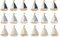 Rayher Holz-Streuteile Schiff, 9 Stück, mit Klebepunkt, 3 x 4 cm, Sortiert 3 Farben, Holzstreuer Tischdeko, Tischstreuer, Streudeko, maritim, 46675000, Bunt (Packung mit 2)