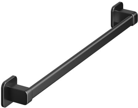 Porte-serviettes mural adhésif noir pour salle de bain, cuisine, douche, installation facile (80 cm)