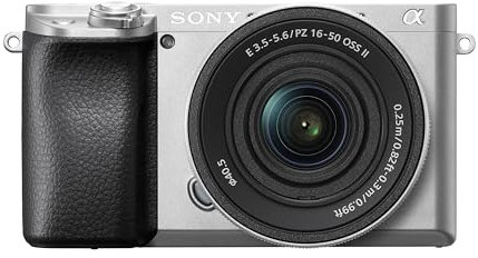 Sony Alpha 6100 | APS-C Spiegellose Kamera mit 16-50mm Power-Zoom-Objektiv | Schneller 0,02s Autofokus mit Augenerkennung für Mensch und Tier, 4K-Filmaufnahmen und neigbares Display | Silber