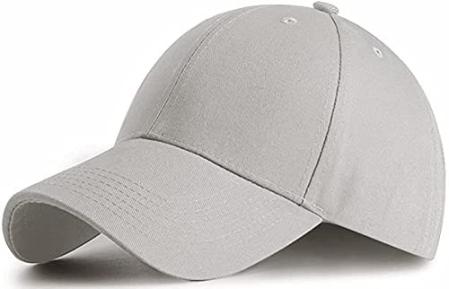 Etyepoh Baseball Cap für Herren und Damen, Unisex Kappe Verstellbar Reine Farbe Baseboard Baseballkappe Mütze (A-hellgrau 01)