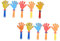 Happyyami 10st Handflächenklatschen Riesiger Handklöppel Große Handklöppel Jubelzubehör Jubeln Krachmacher Krachmacherspielzeug Für Jumbo-handklöppel Partyklöppel Mini-handklöppel Abs