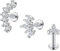 Briana Williams Tragus Piercing Ohr Helix Knorpel Edelstahl 1.2mm Ohrstecker Flach Kurz 6mm 8mm Lippenpiercing Ohrringe Silber